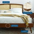 thumbnail image 7 of Sierra Cane and Wood Queen Platform Bed With Splayed Legs Walnut, 7 of 7