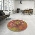 thumbnail image 4 of Ahgly Company Machine Washable Indoor Rectangle Transitional Grapefruit Red Area Rugs, 4' x 6', 4 of 7