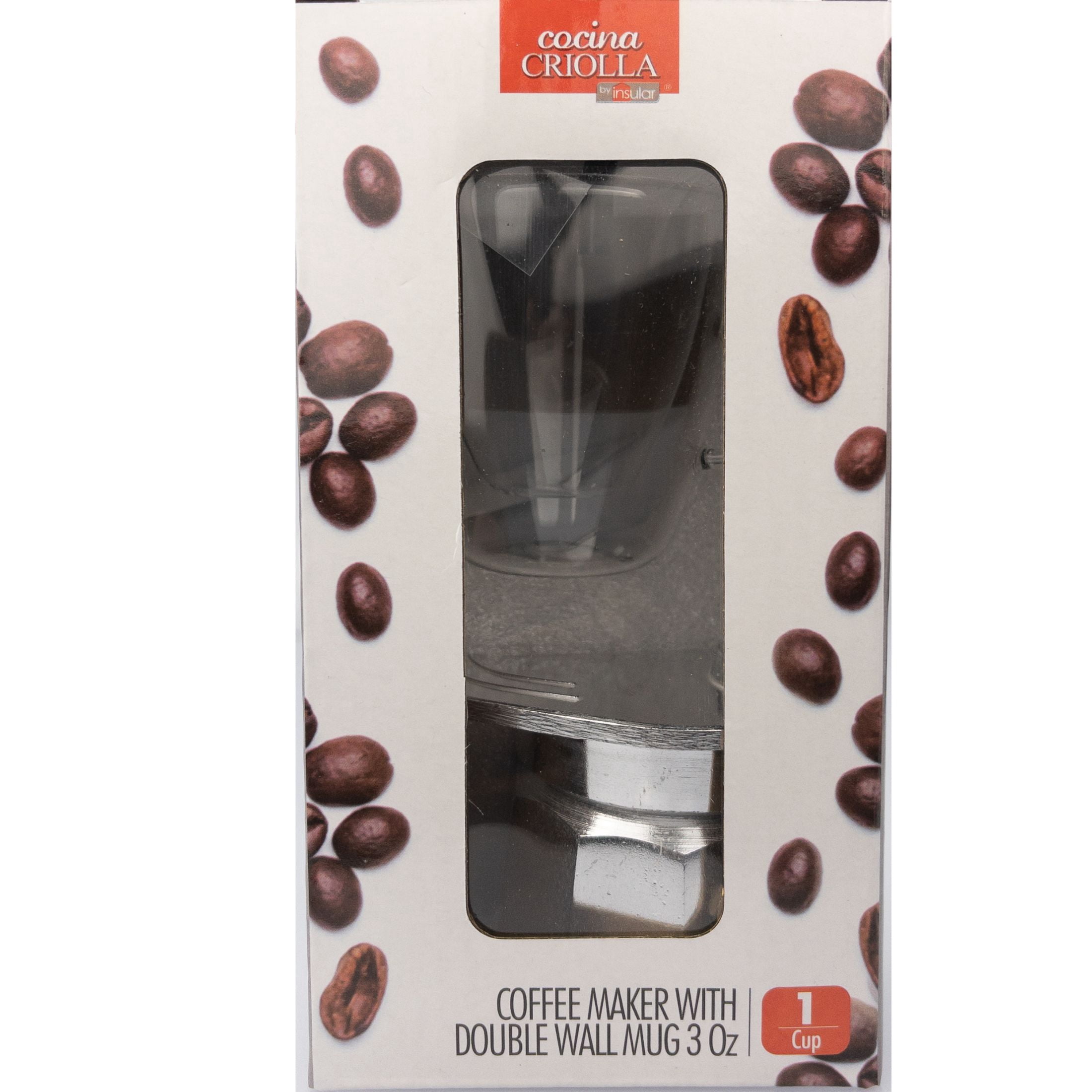 Cocina Criolla New 1-Cup Fountain Greca Coffee Maker