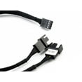 thumbnail image 2 of XSPC PWM Twin Splitter Cable, 60cm, Black, 2 of 3