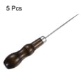 thumbnail image 3 of 5 Pieces Handwork Sewing Awl Double Gourd Leather Punch Hole Set Tool, Black, 3 of 6