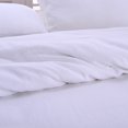 thumbnail image 4 of 100% Linen Stone Washed 3pcs Basic Style Solid Duvet Cover Set(Full,White), 4 of 5