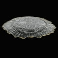thumbnail image 6 of 25 Pcs Rim Reef Charger Plates Bulk Clear with Gold Rim Plastic Floral Charger Plates for Dinner Wedding Service Table Plate for Parties 13 inch (25pcs-Gold-2), 6 of 16