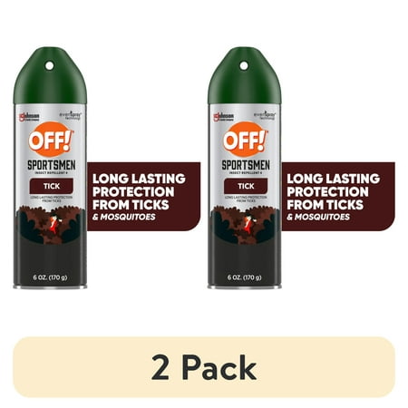 (2 pack) OFF! Sportsmen Long Lasting Protection Ticks 25% Deet Inse Count Repellent IV Aerosol, 6 oz