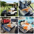 thumbnail image 6 of Golf Cart Seat Covers for 2 Seater,Burnt Orange Grey Microfiber Cart Seat Towel Blanket,Abstract Geometric Oil Painting Modern Absorbent NonSlip Bench Seats Protector for Golf Course 51"x31", 6 of 9