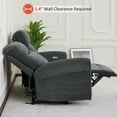 thumbnail image 5 of MCombo 64.6" Wall Hugger Power Loveseat Recliner Sofa with USB Ports, Reclining Loveseat for Small Spaces Living Room RV, Fabric PR635M1 (Dark Grey), 5 of 10