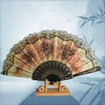 thumbnail image 2 of Random Color Chinese Style Lace held fan Hand Held Folding Fan Dance Party Wedding Decor Hand Fans Wedding Favors, 2 of 8