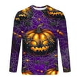 thumbnail image 5 of FDGIU Men's Halloween Graphic Tees Men Casual Round Neck Long Sleeve Pullover Halloween Printed T-Shirt Blouse Tops Casual Shirts, 5 of 5