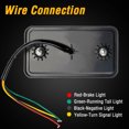 thumbnail image 4 of Rear Tail Light 2Pcs Dual Color 10 LED Truck Trailer Light Rear Brake Stop Turn Signal Tail Lights Warning Lamp, 4 of 9