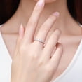 thumbnail image 3 of Womens S925 Silver Ring Diamond Shaped Zircon Gemstone Electroplated Rhombus Minimalist Jewelry For Her Elegant Gift, 3 of 5