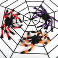 thumbnail image 4 of Halloween Large Spider Web Decoration, Round Spider Webs, Scary Haunted House Outdoor Wall Decor for Halloween Party Hanging Decorations Black 118in, 4 of 7