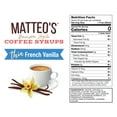 thumbnail image 5 of Matteo's Sugar Free Coffee Syrup, French Vanilla (1L bottle, 6-pack), 5 of 5