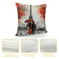 thumbnail image 4 of RUIYC  Decorative Eiffel Tower Throw Pillow Cover Oil Painting France Paris Landscape Pillow Case Cushion Cover for Sofa Couch Home Bedroom Decoration, 4 of 5