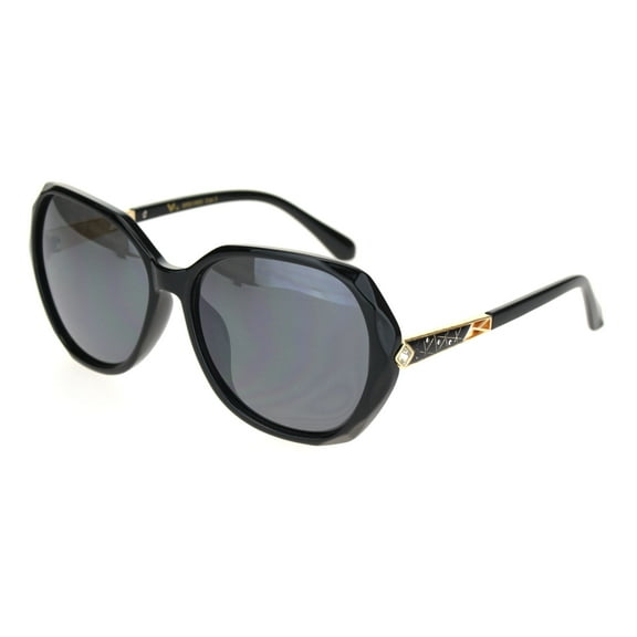 Womens Iced Rhinestone Bling Jewel Butterfly Sunglasses All Black