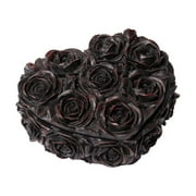 The Vault Shades of Alchemy Resin Rose Heart Box Black