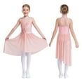 thumbnail image 3 of Kids Girls Applique Ballet Dress Sleeveless Irregular Mesh Tulle Lyrical Dance Costume Contemporary Leotard Dress Dancewear, 3 of 7