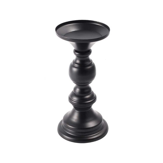 Toystoory Candelabro de hierro de 2 piezas, candelabro de repuesto reutilizable para mesa, centro de mesa, decoración de candelabro de compromiso para Decoración del hogar Negro Toystoory HA067003-03