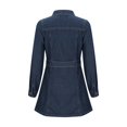 thumbnail image 4 of Oplxuo Womens Fall Long Sleeve Denim Shirt Dress Stylish Loose Button Down Casual Jean Dresses with Pockets & Belt, 4 of 6