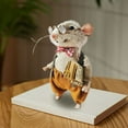 thumbnail image 3 of EASTIN Cute Needle Felted Mouse（DIY Kits) Christmas Wool Felt Mouse Ornament  Cute Felt Mice Figurine for Halloween Christmas Decor Needle Felted Christmas Mouse Doll Decorations, 3 of 5