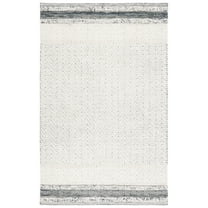 SAFAVIEH Martha Stewart Geometric Area Rug, Ivory/Grey, 3' x 5'