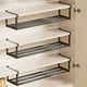 thumbnail image 5 of Estante de almacenamiento de zapatillas retráctil | Organizador de zapatos para colgar baño y armario | Acero inoxidable | Diseño ajustable y que ahorra espacio | Fácil instalación | Negro/Blanco |, 5 of 5