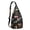 Black, variant on Enchanted Forest Sling - Whimsical Woodland Mushrooms, Multi-Pocket Organization