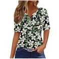 thumbnail image 3 of ATENAR Shirts for Women Lightweight Loose Womens Shirts Summer Tee Green XL, 3 of 5