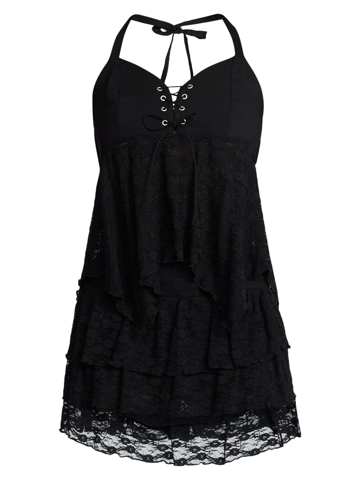 Madden NYC Women's Lace Up Halter Top, Sizes XXS-XXL