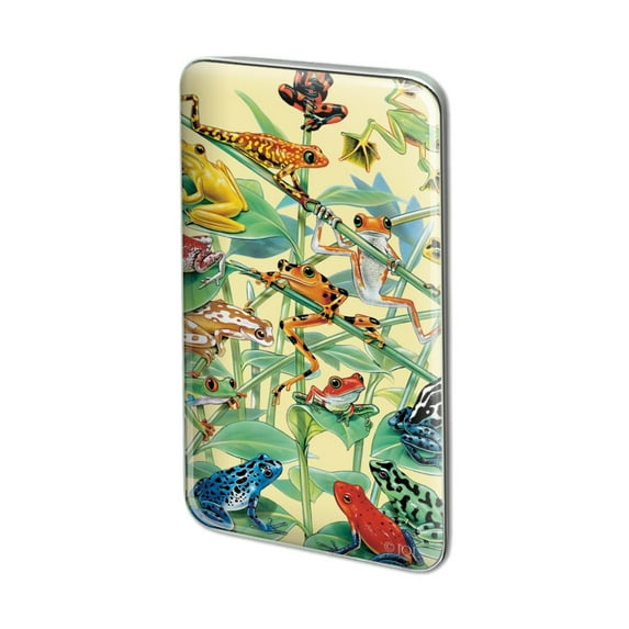 Tropical Rainforest Frogs Froggies Dart Metal Rectangle Lapel Hat Pin Tie Tack Pinback