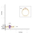 thumbnail image 4 of ANGARA Natural Criss-Cross Marquise Amethyst Solitaire Ring with Diamonds in 14K Yellow Gold for Women (Size-8x4mm) | February Birthstone, Anniversary, Jewelry Gift for Women | Natural Amethyst Ring, 4 of 9