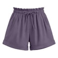 thumbnail image 5 of TAGOLD Women Sweat Shorts for Womens Solid Color High Drawstring Casual Shorts Functional Side Pockets Loose Summer Loungewear Bottoms, 5 of 5