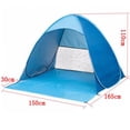 thumbnail image 2 of Beach Shelter, Portable Extra Light Beach Tent, Sun Shelter for 2-3 People, Includes Carry Bag and Tent Pegs, UV Protection, Beach Tent for Family, Beach, Garden, Camping, 2 of 5