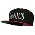 thumbnail image 2 of Genius Embroidered Two Toned Snapback Cap - Black Pink OSFM, 2 of 5