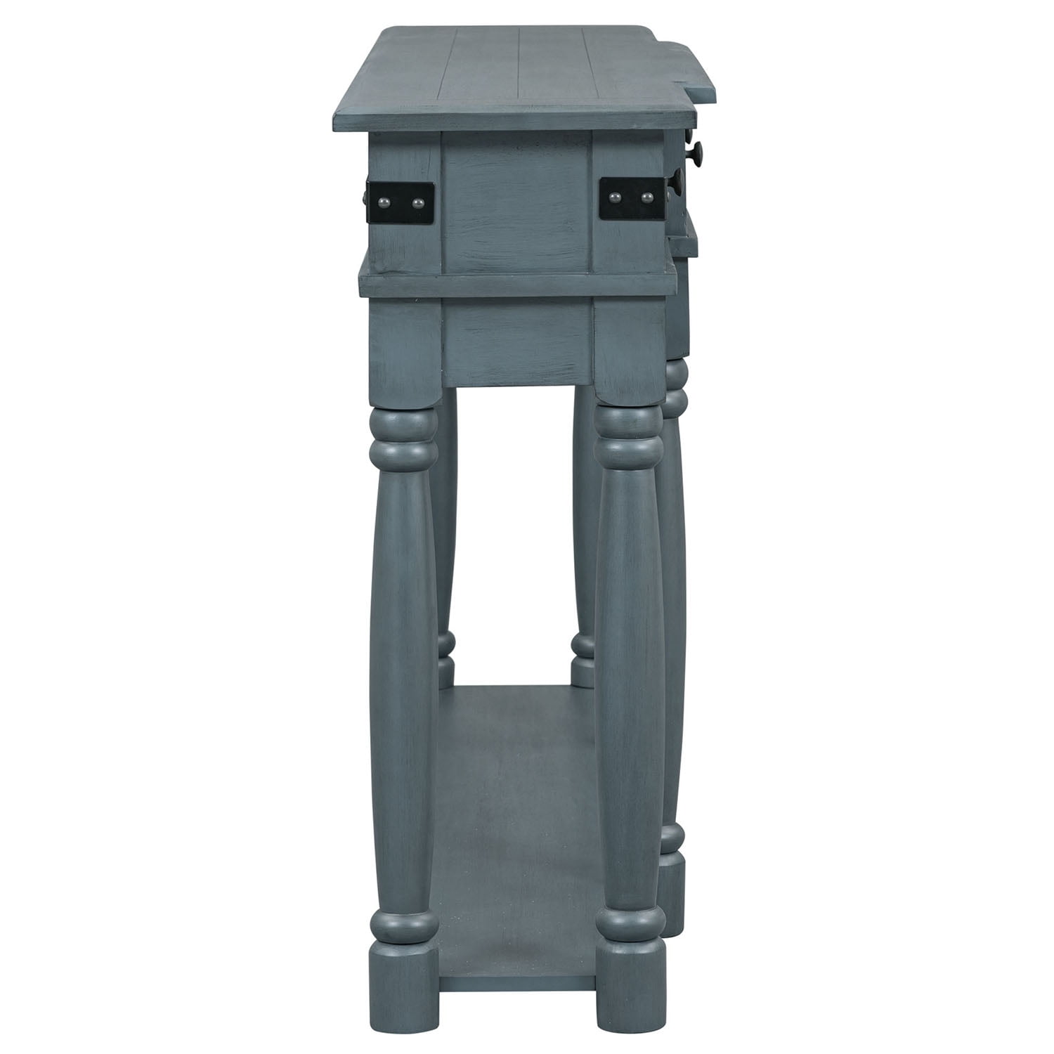 Kadyn 60" Console Table, Entryway Table with Storage Drawers and Bottom Shelf for Entryway, Hallway, Dark Navy Kadyn 60" Console Table, Entryway Table with Storage Drawers and Bottom Shelf for Entryway, Hallway, Dark Navy