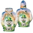 thumbnail image 3 of Happy St. Patrick’s Day Bichon Frise with Green Hat Shamrocks Rainbow All Over Print 3D Hoodie Unisex Merch Hoodies Bichons Dog Lovers Gifts Idea - 03007, 3 of 6