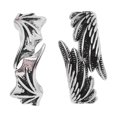 thumbnail image 1 of Shisuyan Matching Couple Rings Silver Copper 1 Pair 0.8x0.8in, 1 of 8