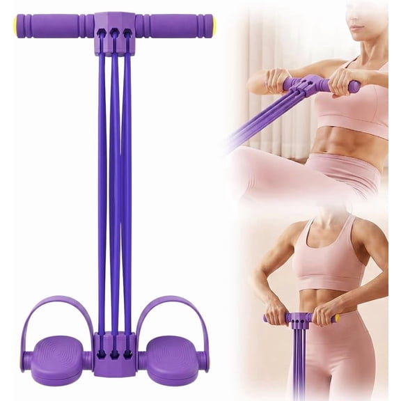 Multifunction Elastic Yoga Resistance Band, 2026 New Pedal Resistance Device, Multifunctional Tension Rope for Home Gym Accessory, Portable Fitness Band for Women Men