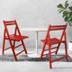 thumbnail image 3 of Juego de sillas plegables de madera para uso casual, 2 unidades, color rojo, 3 of 7