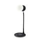 thumbnail image 1 of Methold Lámpara de escritorio LED 3 en 1, luz de escritorio plegable con altavoz Bluetooth de carga inalámbrica Cables de audio/vídeo negro, 1 of 8