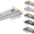 thumbnail image 1 of Aluminum Curtain Conjoined Double Track Rails Curtain Track Ceiling Mounted Heavy-Duty Curtain Double Rails Room Dividers Curtain Tracks System-Sliding Curtain Rail for Heavy Curtains(White,5.9ft), 1 of 7
