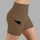 thumbnail image 5 of TaTaai Women's High Waist Yoga Shorts Pockets Scrunch Butt Lifting Stretchy Leggings Running Gym Workout Non See Through Tummy Control Athletic Fitness Tight Soft Gift, 5 of 8