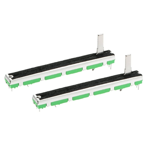 2pcs Fader Variable Resistors 75mm Straight Slide Potentiometer B503 50K Ohm Linear Double Potentiometers