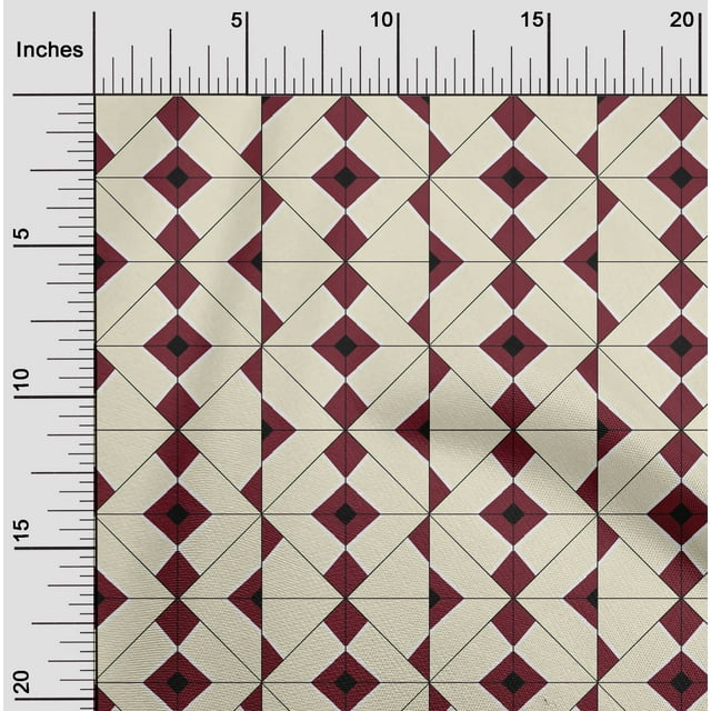 oneOone Polyester Lycra Fabric Diamond Geometric Decor Fabric Printed BTY 56 Inch Wide