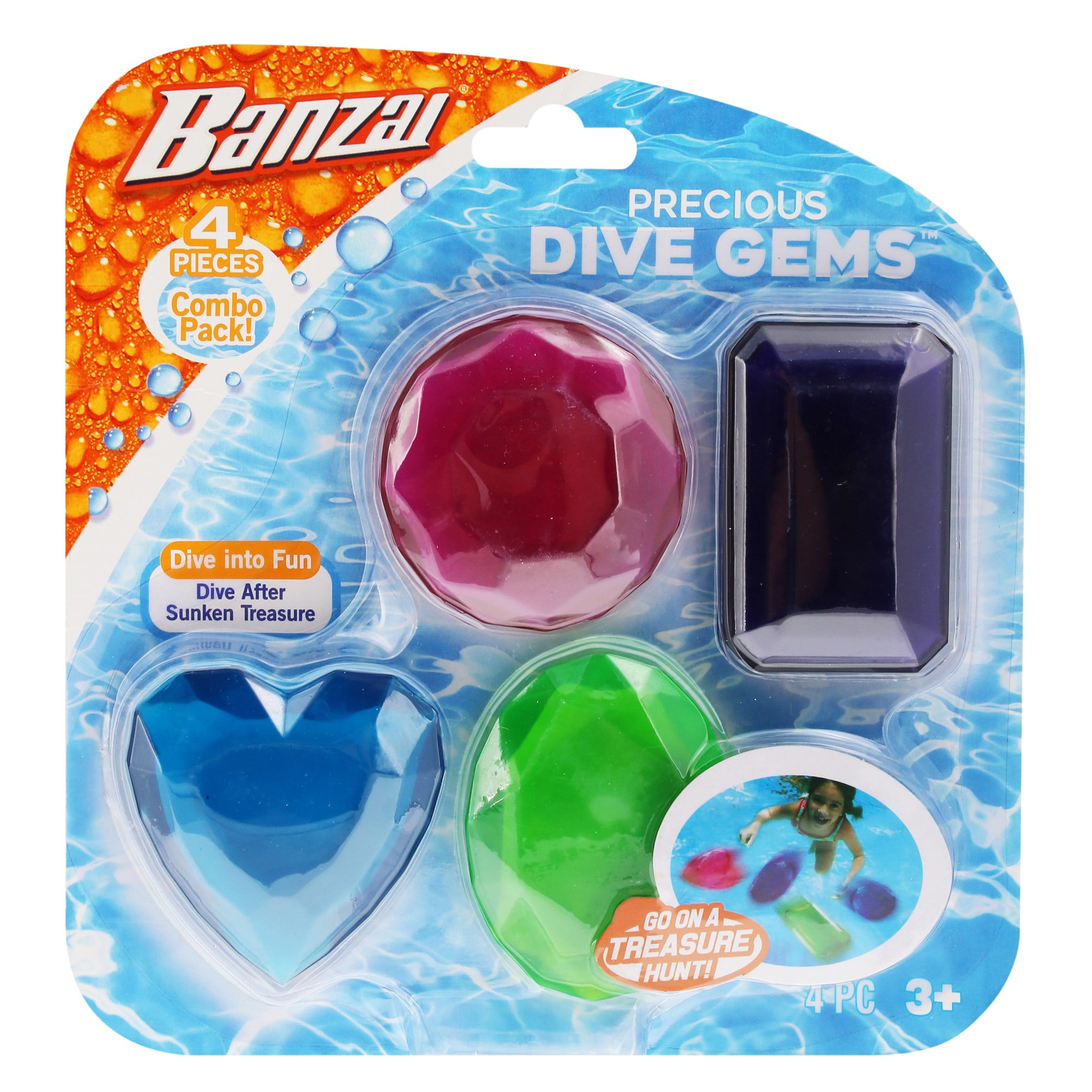 HTHL 8 PCS Set Pool Toys Sinking Dive Gem Colorful Acrylic Gemstones For Kids 