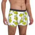 thumbnail image 5 of Men's Boxer Briefs, Grape Print yellow Soft Comfy Mens Underwear Boxer Briefs Breathable With Widen Waist, 5 of 7
