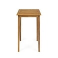 thumbnail image 3 of GDF Studio Omaha Outdoor Acacia Wood Square Bar Table, Teak, 3 of 8