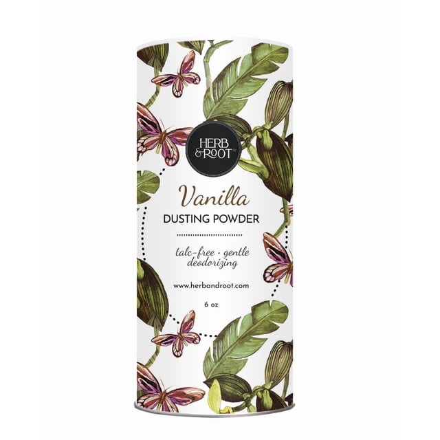 Polvos de vainilla sin talco elaborados con arrurruz, avena calmante, zinc y magnesio. Libre de bicarbonato de sodio. para rozaduras desodorizantes sudoración