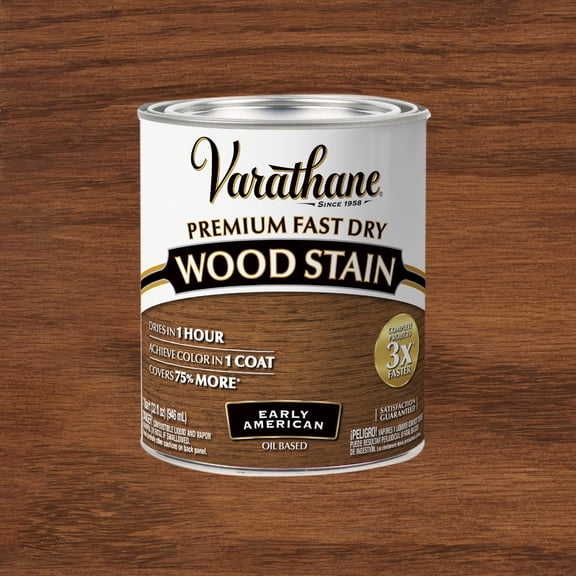 Early American, Varathane Premium Fast Dry Wood Stain-262005, 32 fl oz