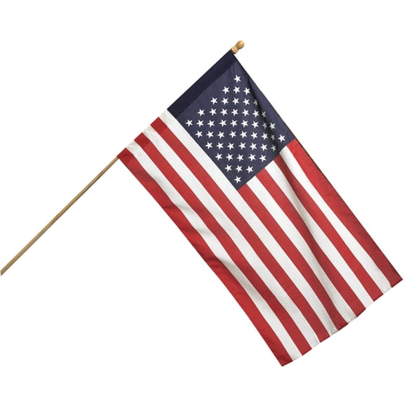 3426129,U. S. FLAG SETS,POLYESTER - WOOD ,Size In=29 x 50