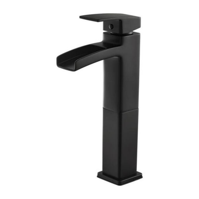 Pfister LG40-DF0B Kenzo Single Control Vessel Bathroom Faucet, Matte Black